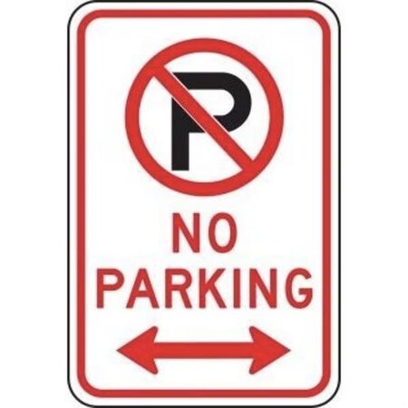 Accuform PARKING SIGN NO PARKING SYMBOL WITH FRP118RA FRP118RA